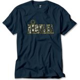 Nirvana Logo ve Yazı Lacivert Tişört - 5XL