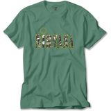 Nirvana Logo ve Yazı Yeşil Tişört Liyada - 5XL