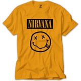 Nirvana Smile Sarı Tişört - 4XL