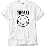 Nirvana Smiley Face Beyaz Tişört - 3XL