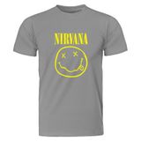Nirvana Smiley Face Gri Tişört