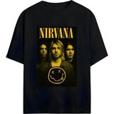 Nirvana Unisex Pamuklu Tişört | Özel Nirvana Tasarımlı Yüksek Kalite Baskılı T-Shirt - Siyah - XL