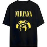 Nirvana Unisex Pamuklu Tişört | Özel Nirvana Tasarımlı Yüksek Kalite Baskılı T-Shirt - Siyah