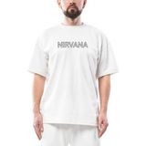 Nirvana Yazı Oversize Beyaz Tişört - L