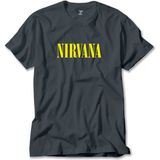 Nirvana Yazı Sarı Füme Tişört Liyada