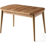 Nisa Açılır Mdf Oval Mutfak Masası 70X110 - Ceviz