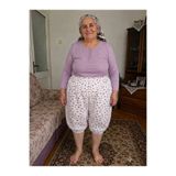 Nisa Battal Çiçek Desenli Ağlı Kısa Anne Pijama Altı Paça Lastikli Don (Karışık Renk)