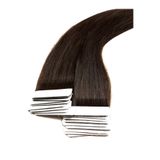Nisa Hair 20 Adet 50 GR - %100 Gerçek İnsan Saçı Bant Kaynak #2 Koyu Kahverengi 50 CM