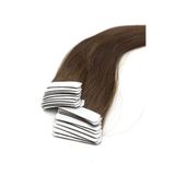Nisa Hair 20 Adet 50 GR - %100 Gerçek İnsan Saçı Bant Kaynak #4 Kahverengi 50 CM