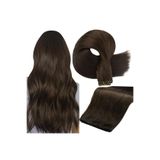 Nisa Hair 50CM Tres Kaynak %100 Gerçek İnsan Saçı 50GR - Koyu Kahverengi