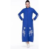 Nisa Pazen Sonbahar ve Kışlık Ferace Saks Sks - 2XL