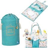 Nisahometeks Baby 3lü Set (Bebek Bakım Çantası,bebek Alt Bakım Çantası,bebek Çirli Çamaşır & Oyuncak Sepeti ) - Mavi