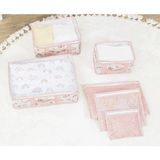 Nisahometeks Baby Lüks 6'lı Bavul Organizer Seyahat Çantası Pembe Hafif ve Kullanışlı