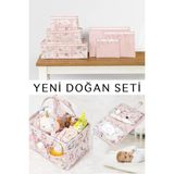 Nisahometeks Baby Yeni Doğan Seti - Bavul Organizer , Bakım ve Alt Bakım Çantası - Pembe