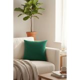 Nisahometeks Leke Tutmaz Kadife Kırlent ve Yastık Kılıfı - 35 x 50 cm - Yeşil