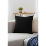 Nisahometeks Leke Tutmaz Kadife Kırlent ve Yastık Kılıfı - 45 x 45 cm - Siyah