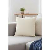 Nisahometeks Leke Tutmaz Kadife Kırlent ve Yastık Kılıfı - 50 x 50 cm - Krem