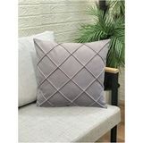 Nisahometeks Leke Tutmaz Silinebilir Kapitoneli Kırlent Yastık Kılıfı - 43 x 43 cm - Gri