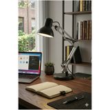 NisaLuce Angdesign Akrobat Masa Lambası •Siyah-Krom• Açılı Ayarlanabilir Hareketli Çalışma Masası Lambası Gece Lambası Çocuk Odası Lambası Ders Çalışma Lambası Okuma Işığı Manikür Kuaför Işığı Kuaför Lambası