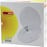 Nisaluce EAMP-063/KB 36W E27 Ufo Tipi LED Lamba Ampul Kristal Desenli Mika Pls.kapak 6400K - 3240LÜMEN (4741) - Beyaz - Kırmızı