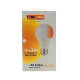 Nisaluce Eamp-074/Bk 9+2W E27 Beyaz-Kırmızı Led Ampul (5250)