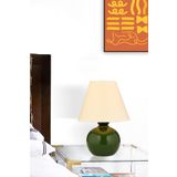 nisaluce Nisa Luce 12 lik top abajur Küçük seramik - Yeşil / Beyaz