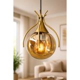 NisaLuce Nisa Luce Kınalı Tekli Antik Bal Glop Camlı Tekli Sarkıt Modern Avize Mutfak Antre Avizesi Avize Modelleri Modern Lüks Avize Dekoratif Salon Avizesi Mutfak Avizesi Cam Avize Lamba