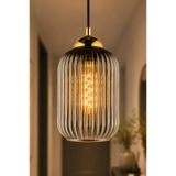 NisaLuce Nisa Luce Liva Camlı FÜME Tekli Avize •• Altın Detaylı Mutfak Salon Antre Cam Avize Avize Modelleri Modern Lüks Avize Dekoratif Salon Avizesi Mutfak Avizesi Cam Avize Lamba