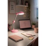 NisaLuce Pembe Ledlı Masa Lambası • Mafsallı Göz Yormayan Ofis & Çalışma Masası Lambası || Kablolu Ders Çalışma Lambası Ofis Lambası Öğrenci Masa Lambası AYARLANABİLİR AYDINLATMA AÇISI Gece Okuma Lambası