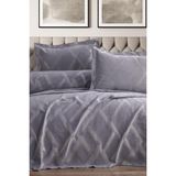 Nisan 3 Parça Çift Kişilik Pike Takımı 240X260 Gri