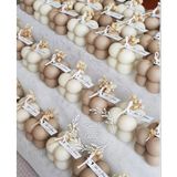 Nişan – Söz – Düğün – Baby Shower – Parti Hediyelik Mini Mumlar 15 Adet - Kahverengi - Bej