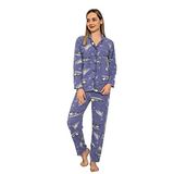 Nisanca Bayan Kışlık Welsoft Peluş İnci Polar Düğmeli Pijama Takımı 'İpeksi Doku' İndigo Mavi S