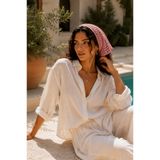 nisaNCa Kadın Yazlık Triko Bandana File Örgü Delikli Saç Bandanası Plaj Tatil Festival Günlük Şehir Kombini