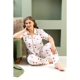 nisaNCa Kısa Kol Gömlek Yaka Kadın Pinterest Pijama Takımı - Mevsimlik Kadın Pijama- Büyük Beden