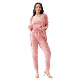 Nisanca Sabahlıklı Dantel Detaylı Pegasus Kadın Pijama Takımı-Çeyizlik Takım Pembe XL