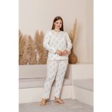 Nisanca Uzun Kollu Büyük Beden Kadın Pijama Takımı- Çiçek Desenli Pijama - Pinterest Basic KadınPijama