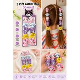 Nisankids 5 Çift Çocuk Lastik Toka - Toka Seti Kuromi Hello Kitty My Melody Cinnamoroll Saç Tokası