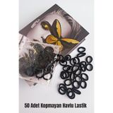 Nisankids 50 Adet Havlu Kopmayan Esnek Lastik Toka