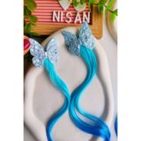Nisankids Kız Çocuk Pullu İstiridye Yapay Saç Postiş 2 Adet