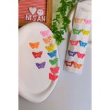 Nisankids Küçük Simli Kelebek Çıtçıt Toka 10 Adet