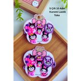 Nisankids Kuromi Kız Çocuk Lastik Toka Seti (2 Kart - 10 Adet Lastik )