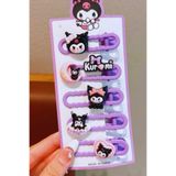 Nisankids Kuromi Klips Metal Toka Seti 5'li