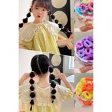 Nisankids Minik Karışık Renkli Havlu Çantalı Lastik Toka Seti - Yumuşak Bebek Saç Tokası