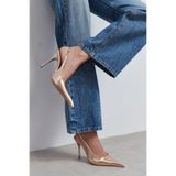 NİŞANTAŞI SHOES Gloria Dore Rugan Kemer Detay Sivri Burun Kadın Topuklu Ayakkabı