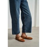 NİŞANTAŞI SHOES Mono Taba Süet Hakiki Deri Toka Detay Düz Taban Kadın Babet