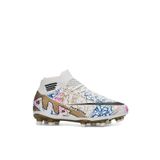 Nisanur Shoes Laliga Beyaz Altınn Çoraplı Krampon Çim Ve Halı Saha Futbol Ayakkabısı