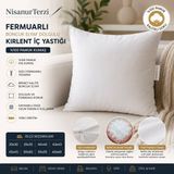 Nisanur Terzi Nisanurterzi %100 Pamuk Fermuarlı Boncuk Elyaf Dolgulu Kırlent Iç Yastığı - 30 x 50 cm - Beyaz
