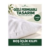 NisanurHome 100% Pamuklu Dokuma Gizli Fermuarlı Boş İç Yastık Kılıfı Dolgusuz İçlik