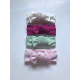 Nisbutikk Nis Butik 4'lü Bandana Bebek Hediyelik Set, Bebek Bandana Hediye Seti - 0 - 5 Yaş - Yeşil - Pembe