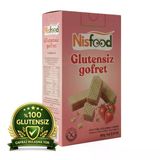 NisFood 100 gr Glutensiz Çilekli Gofret